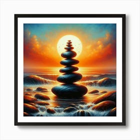 Balancing Stones Art Print