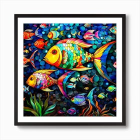 Colorful Fishes 6 Art Print