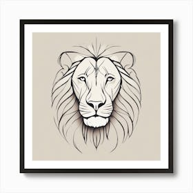 Lion Head Art Print