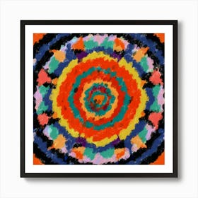 Vivid Fusion Mandala Art Print