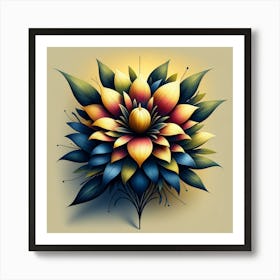 Abstract Flower Painting 8 Art Print