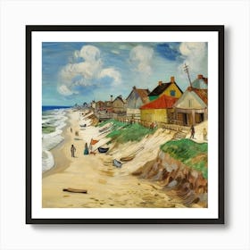 Beach By Vincent Van Gogh 2 Art Print