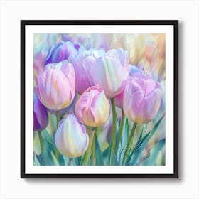 Pink Tulips Art Print