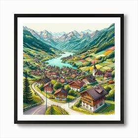 Switzerland Village Art Print