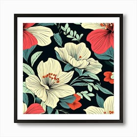 Floral Pattern 10 Art Print