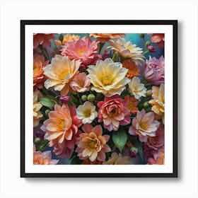 Colorful Flowers Art Print