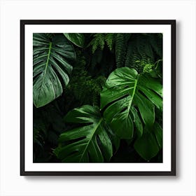 Tropical Jungle Background 1 Art Print