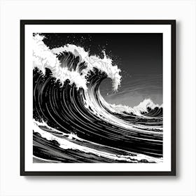 Leonardo Anime Xl Dramatic Ocean Wave With Swirling Foam Showc 1 Poster