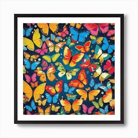 Colorful Butterflies 17 Art Print