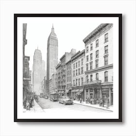 New York City Street Scene Art Print