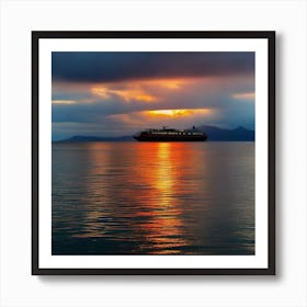 Sunset At Sea 1 Art Print