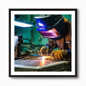 Welder Welding Metal Art Print