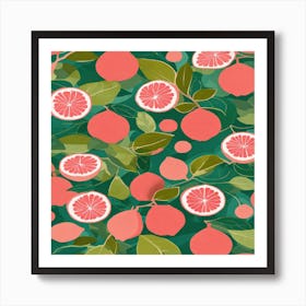 Pink Grapefruits Art Print