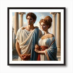 Ancient Greek Couple Art Print