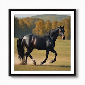 Beautiful Horse Galloping Art Print