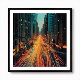 New York City At Night 3 Art Print