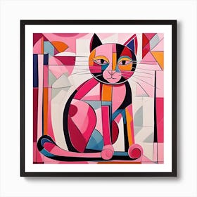 Cubist Cat Art Print