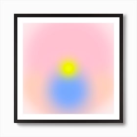 Morning Silence 2 Gradient Square Art Print