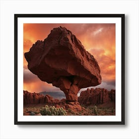 Incredible Rock Formation In Arizona Art Print