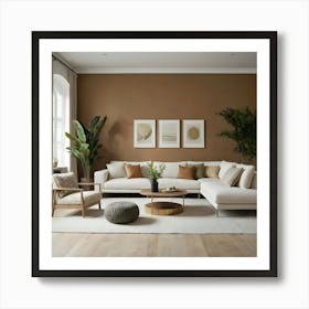 Beige Living Room Art Print