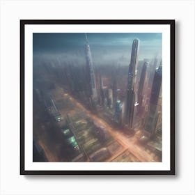 Futuristic Cityscape Art Print