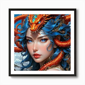 Dragon Girl jhgy Art Print