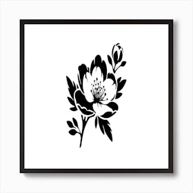 Black And White Flower Art Print