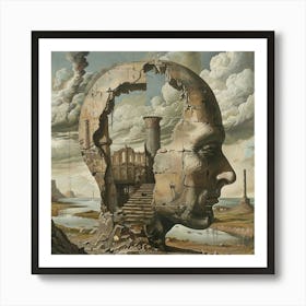 'The Head' Dream Oil Painting Art Print