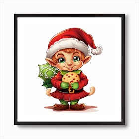 Christmas Elf 4 Art Print