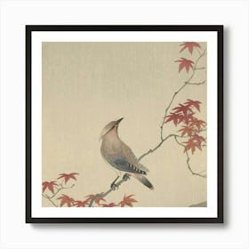 Bird Perched On A Branch 4 Art Print