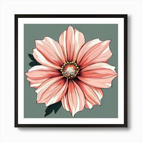 Pink Dahlia 1 Art Print