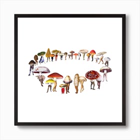 Holiday Fairy Ring Square Art Print