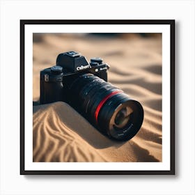 Camera In The Sand Poster