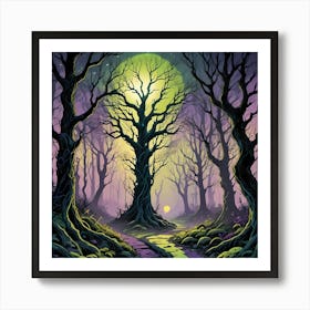 Eerie forest Art Print