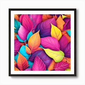 Colorful Leaves 1 Art Print
