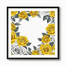 Yellow Roses 15 Art Print