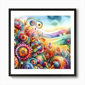 Colorful Flowers 10 Art Print