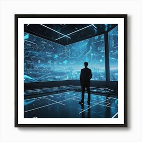 Futuristic Businessman 10 Art Print