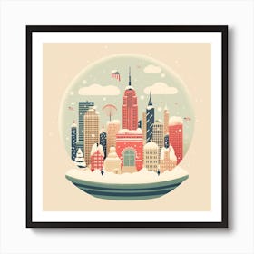 New York City Usa 3 Snowglobe Art Print