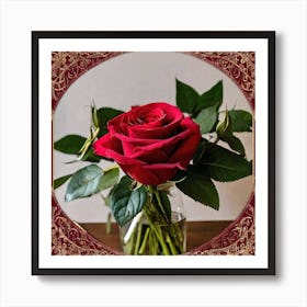 Red Rose Art Print