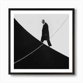 Man Walking Down The Street Art Print