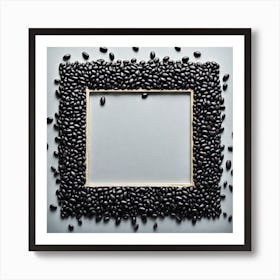 Frame Created From Black Beans On Edges And Nothing In Middle Haze Ultra Detailed Film Photograph (2) Art Print