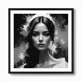 A Women In White Art Print