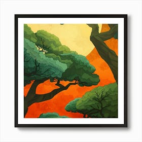 Tree In The Sun Art Print