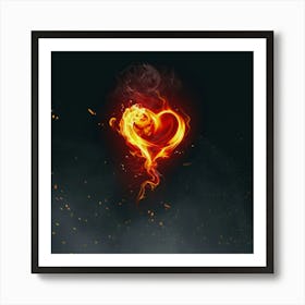 Heart Of Fire Art Print