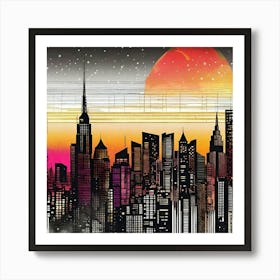 New York City Skyline 69 Art Print