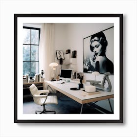 Modern home office by stylist Art Print