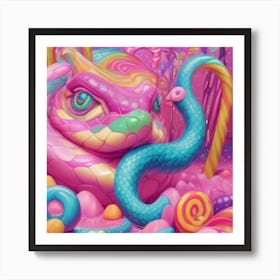 Candy Snake Art Print