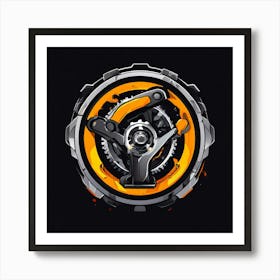 Logo Vector Mechanic Car Repair Automotive Tools Service Garage Wrench Gear Maintenance (8) Art Print