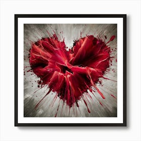 Heart Splatter 3 Art Print